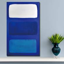 Mark Rothko Oil Painting for Home Decor On Canvas Modern Wall Art Hand Painted Blue and White Color Canvas Painting Unframed ups 2024 - buy cheap