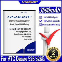 HSABAT 3500mAh BOPL4100 BOPM3100 Battery for HTC Desire 526 526G 526G+ Dual SIM D526h 2024 - buy cheap