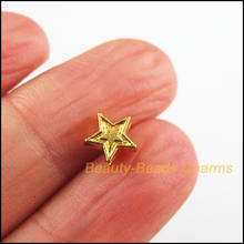 Мода 30 шт золотой цвет DIY крошечная звезда подвески разделительные бусины 7,5 мм 2024 - купить недорого