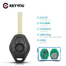 KEYYOU Car Remote Key New Case For BMW CAS2 5 series E46 E60 E83 E53 E36 E38 CAS2 System 315 LP Mhz with ID46 Chip HU92 Blade 2024 - buy cheap