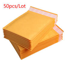 50 PCS/lot Kraft Paper Bubble Envelopes Bags Mailers Padded Shipping Envelope With Bubble Mailing Bag Business Supplies 2024 - buy cheap