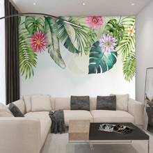 milofi custom 3D Nordic small fresh green leaves TV sofa background wallpaper mural 2024 - buy cheap