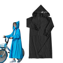 Capa de chuva para ciclismo unissex, portátil, estilo longo, capa de chuva, à prova d'água, com zíper, poncho 2024 - compre barato