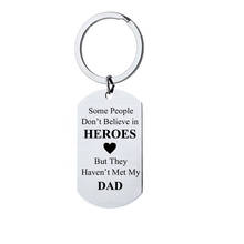 Father's holiday birthday gift stainless steel key chain dad a son's first hero lettering custom 2024 - buy cheap