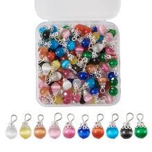 Pandahall 100pcs/box Mixed Color Cat Eye Beads Pendants Charms for Jewelry Making DIY Bracelet Necklace Earring Beads: 8mm 2024 - buy cheap