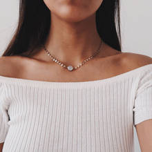 Luxo retro pingente de ouro colares para as mulheres moda feminina natural opala corrente colar jóias senhora festa de casamento jóias presente 2024 - compre barato