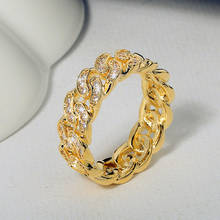 Кольцо женское обручальное с белым кристаллом, 18 карат, желтое золото 2024 - купить недорого