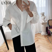 White Boyfriend Shirt Women Cotton Blouses Long Sleeve Button Blue Blouse Shirt Women Loose Office White Blouses Spring Autumn 2024 - buy cheap