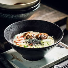 Vajilla de cerámica de estilo japonés, cuenco de Ramen grande Retro creativo, cuenco de ensalada, tazón de sopa, tazón de sombrero, tazón de arroz para el hogar 2024 - compra barato