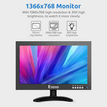 Eyoyo 12 Inch HDMI IPS Panel Computer TV PC Monitor HD 1366x768 HDMI Screen With VGA AV BNC Video Audio Speakers Security Camera 2024 - buy cheap