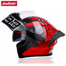 JIEKAI-casco de Moto para hombre, visera Interior de doble lente, Modular, abatible, casco de Motocross, 902 2024 - compra barato