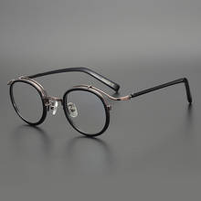 2020 New Luxury Round Acetate Titanium Glasses Frame Men Women Brand Designer Optical Spectacles Myopia Eyeglasses Frame Eyewear 2024 - buy cheap