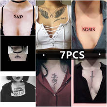 7PCS Women Waterproof Temporary Tattoo Stickers Men Body Art Wing Eyes Snake Fake Tattos Sexy Tatoos Water Transfer 2024 - buy cheap