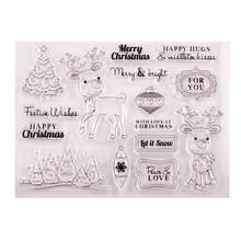 YINISE Silicone Clear Stamps CUTTING DIES For Scrapbooking ChristmasSTENCIL DIY PAPER Album Cards MAKING CRAFT RUBBER Stamp MOLD 2024 - buy cheap