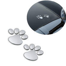 2pcs Car Sticker Cool Design Paw 3D Animal Dog Cat Bear Foot Prints Footprint for Honda CRV Accord HR-V Vezel Fit City Civic 2024 - buy cheap