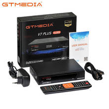 Gtmedia-receptor de satélite v7 plus, decodificador de tv, com usb, wi-fi, drive, suporte para h.265 2024 - compre barato