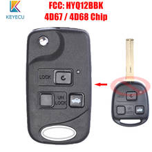 Keyecu Модернизированный складной дистанционный ключ-брелок с 3 кнопками 4D67 4D68 для Lexus SC430 LS430 2002 2003 2004 2005 2006 2007 HYQ12BBK 2024 - купить недорого