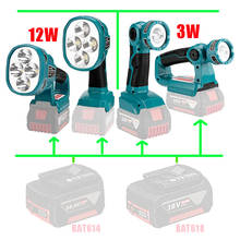 Portable Spotlight LED Warning Light Work Lamp Flashlight Torch Hand Lantern for Bosch 14.4V 18V BAT614 BAT618 Li-ion Battery 2024 - buy cheap