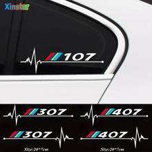 2pcs Decal Sticker car windows sticker for Peugeot 107 207 307 407 Car Accessories 2024 - buy cheap