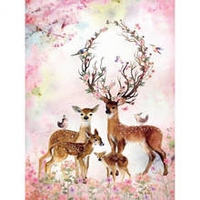 Novo padrão animal 5d pintura diamante cervo bordado paisagem ponto de cruz imitação de diamante completo presente decoração de casa mosaico 2024 - compre barato