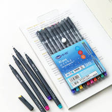 Caneta colorida fineliner, caneta marcadora de tinta de micron, canetas de desenho de linha fina escolar, canetas para pintura de arte com 10 peças 2024 - compre barato