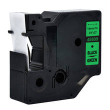 Labelzone-impresora de etiquetas Dymo 45809, compatible con D1, 19mm, negro/verde, 3/4 ''W x 23 'L (19mm x 7m), D1 45809 2024 - compra barato