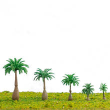 100pcs/lot 3.8-9.5cm Scale Plastic Miniature Architecture Model Palm Tree 2024 - buy cheap