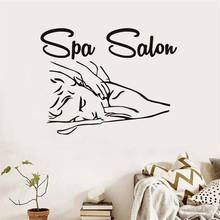 Adesivo de parede massagem terapêutica spa salão mulher parede de vinil adesivo de decoração acessórios para sala de estar y955 2024 - compre barato
