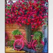 5D DIY Diamond Painting Bicycle in the garden DIY diamond Embroidery Cross Stitch Rhinestone Mosaic Painting Home Decoration 2024 - buy cheap