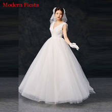 New Style V-neck Wedding Dress Vestido De Novia Bride To Be Robe De Mariée suknia ślubna MF0193 2024 - buy cheap