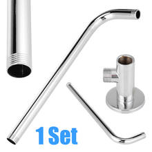 Chrome Wall Mounted Shower Arm Bathroom Shower Head Bracket Bar Shower Head Fixed Pipe Bathroom Hardware 2024 - buy cheap