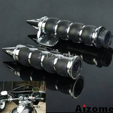 2PCS Motorcycle Spike Hand Grips 1" 25mm & 7/8" 22mm Handle Bar Throttle For Harley Honda Kawasaki Suzuki Yamaha Cruiser Choppe 2024 - buy cheap