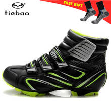 Tiebao/Мужская зимняя обувь для велоспорта; Женская обувь; Sapatilha Ciclismo; Mtb; Кроссовки для горного велосипеда; Теплая Высокая спортивная обувь для велоспорта 2022 - купить недорого