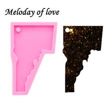 Shiny ldaho state keychain molds for keychains DIY epoxy model resin keychain mold silicone rubber DY0208 2024 - buy cheap