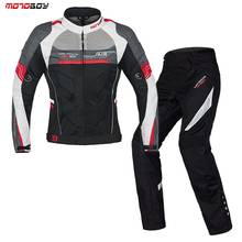 Мотоциклетная куртка и брюки для мотомальчиков, дышащая одежда для мотокросса, защитные брюки 2024 - купить недорого