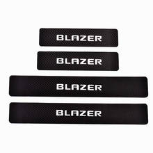 4PCs  Carbon Fiber Pu leather Door Threshold Guard For Chevrolet Blazer Car Door Sill Scuff Plate Protector Car Accessories 2024 - buy cheap
