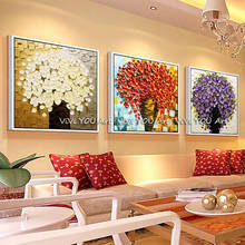 Modern home decoration oil Painting Hand painted Canvas paintings Art wall pictures knife flower Oil Paintings for living room 2024 - buy cheap
