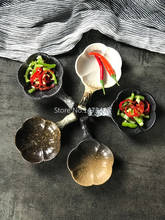 Prato de petiscos cerâmica criativa casa japonesa personalidade criativa dip lanche prato restaurante vinagre prato 2024 - compre barato