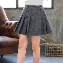 2021Autumn Winter Elastic Waist Children Shorts Skirt Girls Kids Woolen Skirts For Girls Cotton Pleated Skirt QZ171 2024 - buy cheap