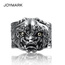 Реальные женские серебряные кольца для мужчин, скульптура бога, чудовища, регулируемое кольцо из тайского серебра, Изящные Ювелирные изделия TSR101 2024 - купить недорого