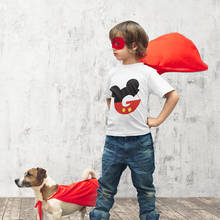 Camiseta infantil com estampa de mickey mouse, camiseta criativa de manga curta da moda para bebês, meninos e meninas, roupas de verão e hip hop 2024 - compre barato
