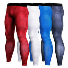 Мужские компрессионные штаны для баскетбола, бега, Стрейчевые быстросохнущие спортивные леггинсы, спортивные штаны, Мужские штаны для бега, фитнеса, тренажерного зала 2024 - купить недорого