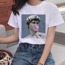 Summer Women's T-shirt David Michelangelo Oil Painting Print T-shirt Harajuku Ullzang Funny Graphic T-shirt Fashion Top Female 2024 - buy cheap