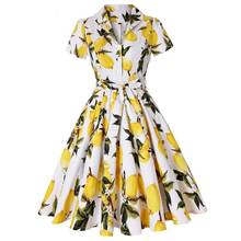 Women Retro Print Vintage Summer Dress 2022 50s 60s Pin Up Plus Size Tunic Jurk Autumn Winter Casual Party Rockabilly Robe 2024 - buy cheap