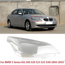 CAPQX 1PC For BMW 5 Series E61 E60 520i 520d 523i 525i 535d 540i 545 Front Headlight Lamp cover Lampshade Head light Shade Shell 2024 - buy cheap
