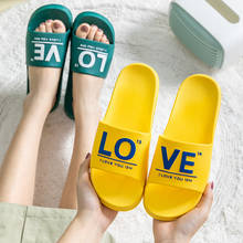 2021 Summer Slippers Indoor Lovely Couple Slippers Slides Non Slip Bath Slippers Shoes Beach Sandals Flip Flops Women Men Lover 2024 - buy cheap