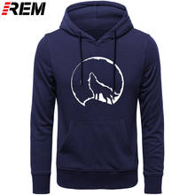 REM Howling Wolf Full Moon Fullmoon WildDog Wolves Cool Men Women Fashion Cotton long Sleeve Print Tops Hoodies, Sweatshirts 2024 - buy cheap