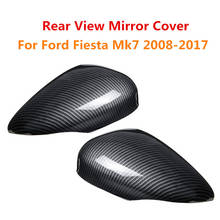 Cubierta de espejo retrovisor de fibra de carbono, cubierta embellecedora para puerta de ala de coche, para Ford Fiesta Mk7, 2008, 2009, 2010, 2011, 2012, 2013, 2014, 2015, 16, 2017 2024 - compra barato