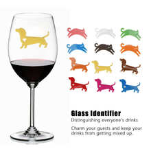 Pegatina de silicona para copa de vino, marcador de silicona con formas de gato, perro y animales, identificador de taza para beber, 24 Uds. 2024 - compra barato