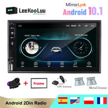 LeeKooLuu-Radio con GPS para coche, reproductor Multimedia con Android 10,1, 2 Din, Bluetooth, Wifi, USB, FM, MirrorLink, 7 pulgadas, 2 Din 2024 - compra barato